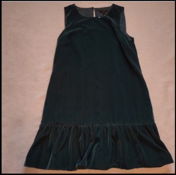 wedding guest dress green floral Tera Velvet Long Sleeve Corset Mini Dress in Emerald Green